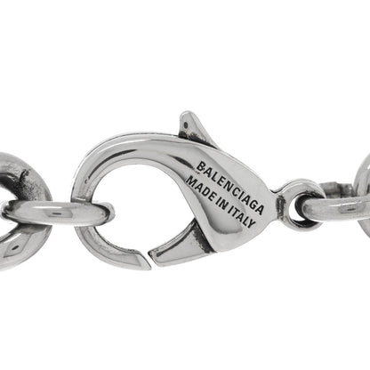 Balenciaga BB Icon Gourmette Necklace Antique Silver 4 of 5