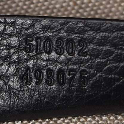 Gucci Dollar Calfskin Interlocking G Top Handle Shoulder Bag Black 7 of 7