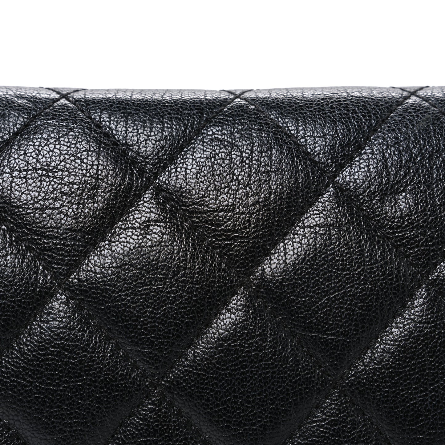 Metallic Goatskin Large City Rock Flap Black
