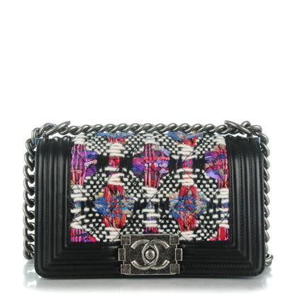 Chanel Tweed Lambskin Quilted Small Boy Flap Multicolor 1 of 7