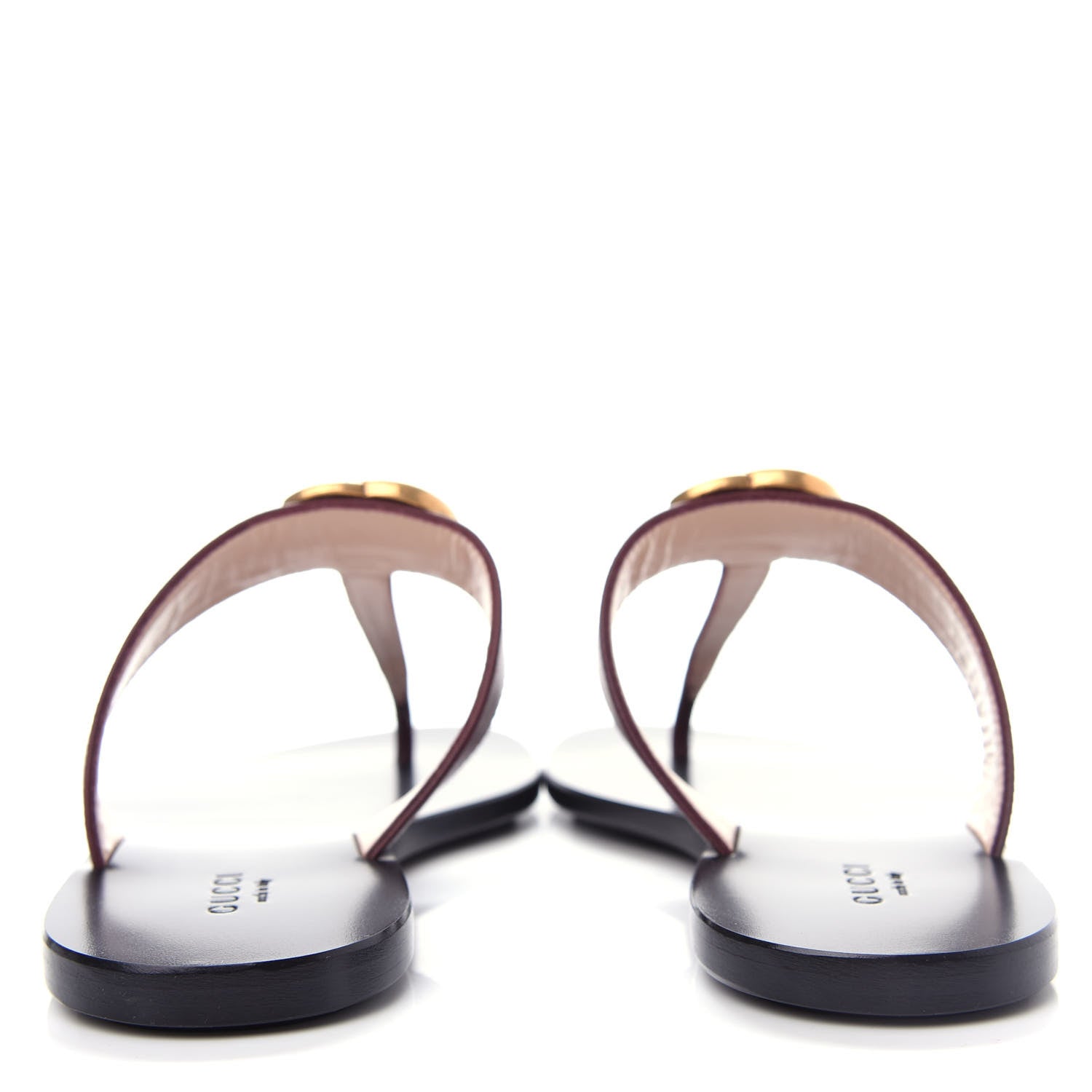 Gucci Calfskin GG Marmont Thong Sandals 36 Vintage Bordeaux 7 of 10