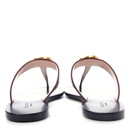 Gucci Calfskin GG Marmont Thong Sandals 36 Vintage Bordeaux 7 of 10