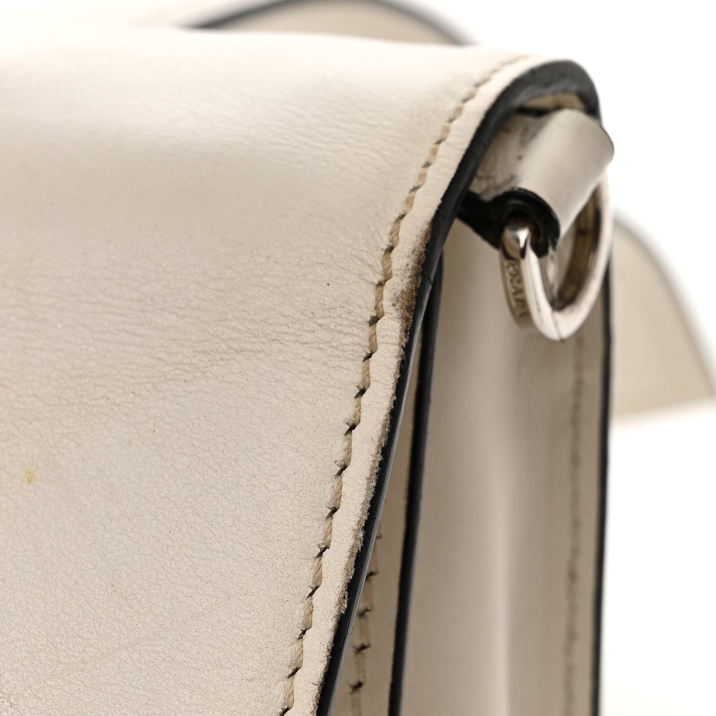 City Calf Plex Ribbon Bag White Black