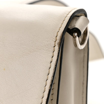 Prada City Calf Plex Ribbon Bag White Black 13 of 17