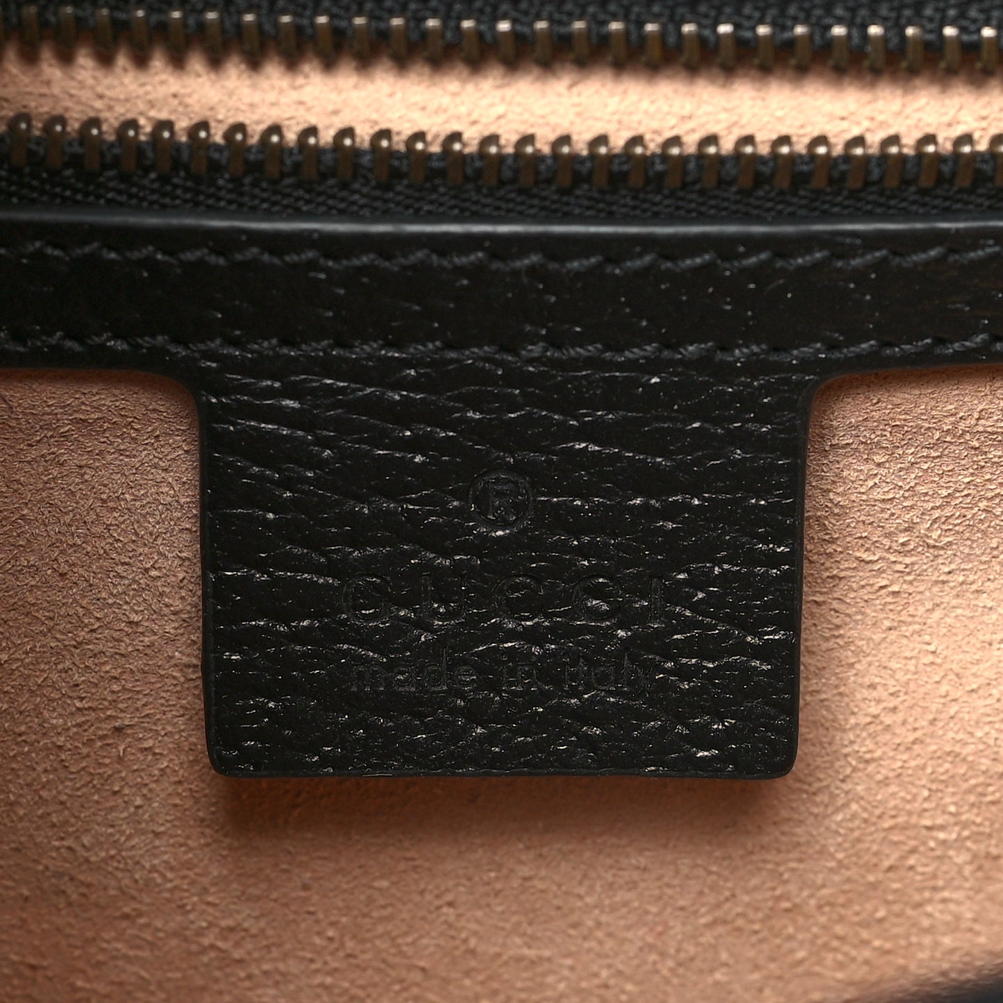 Textured Dollar Calfskin Web Small Ophidia Padlock Top Handle Bag Black