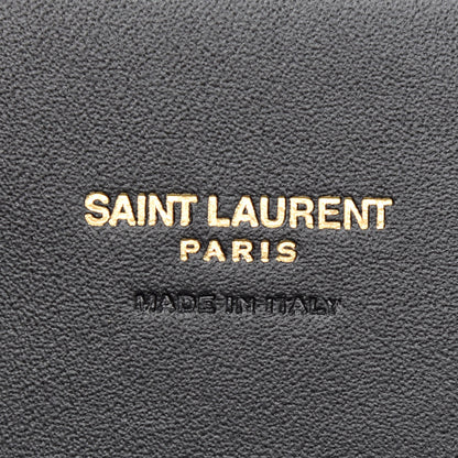 Saint Laurent Smooth Calfskin Suede Medium Reversible Monogram Kate Satchel Black 9 of 16