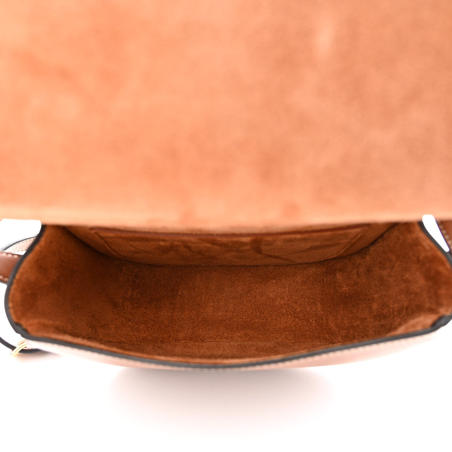 Celine Smooth Calfskin Cuir Triomphe Folco Crossbody Bag Tan 5 of 11