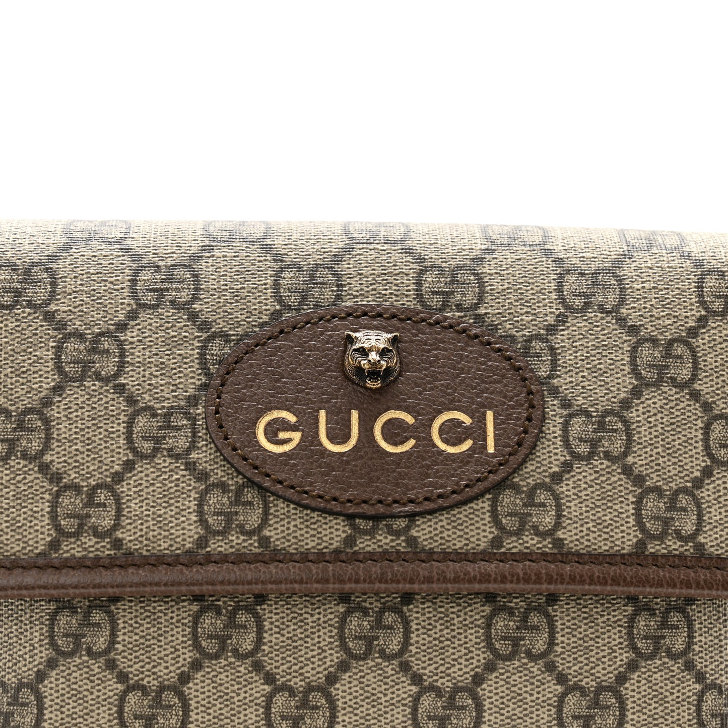 GG Supreme Monogram Neo Vintage Web Belt Bag Brown