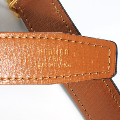 Hermes Box Chamonix Reversible Constance 24mm H Belt 74 Noir Natural 4 of 5