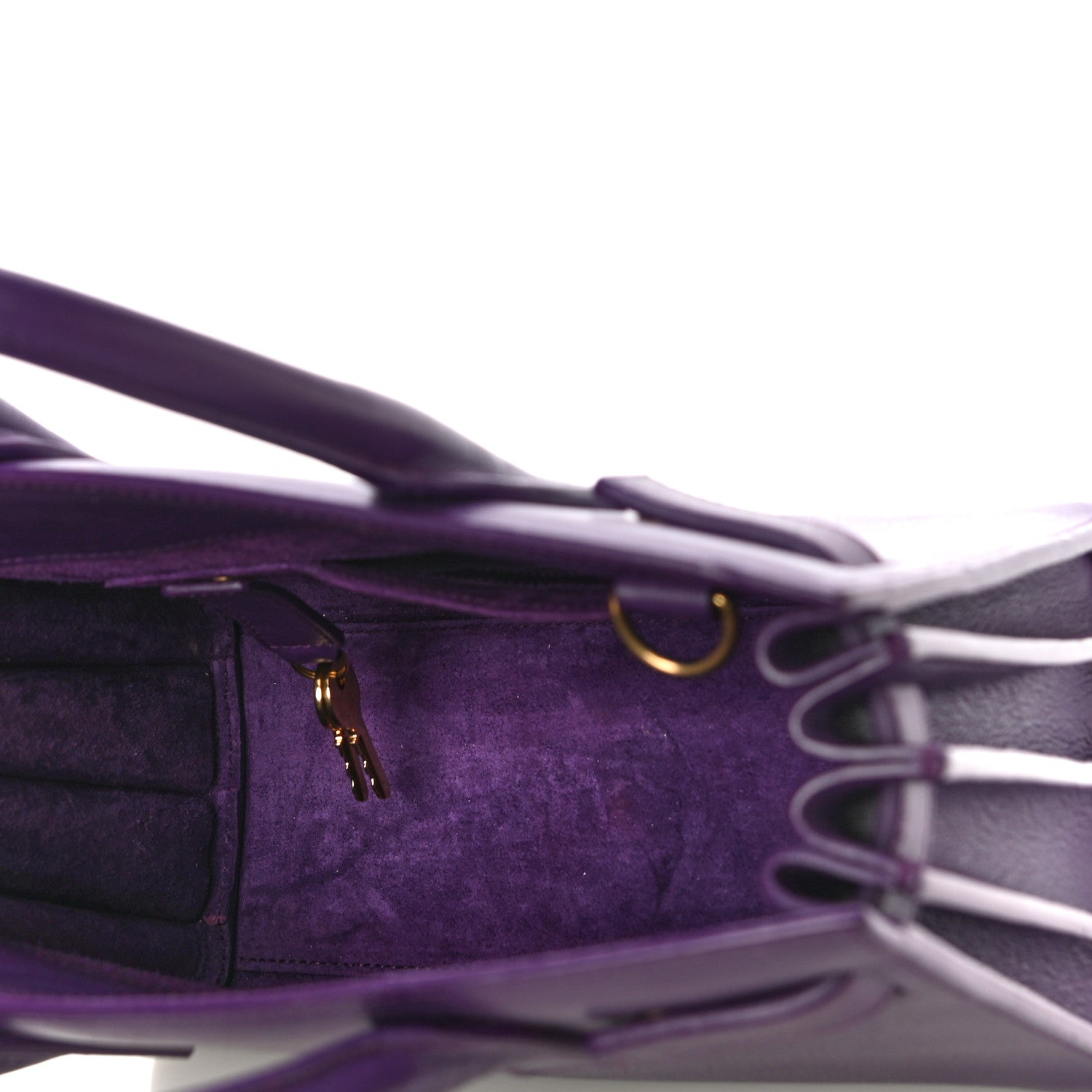 Saint Laurent Calfskin Nano Sac De Jour Purple 4 of 12