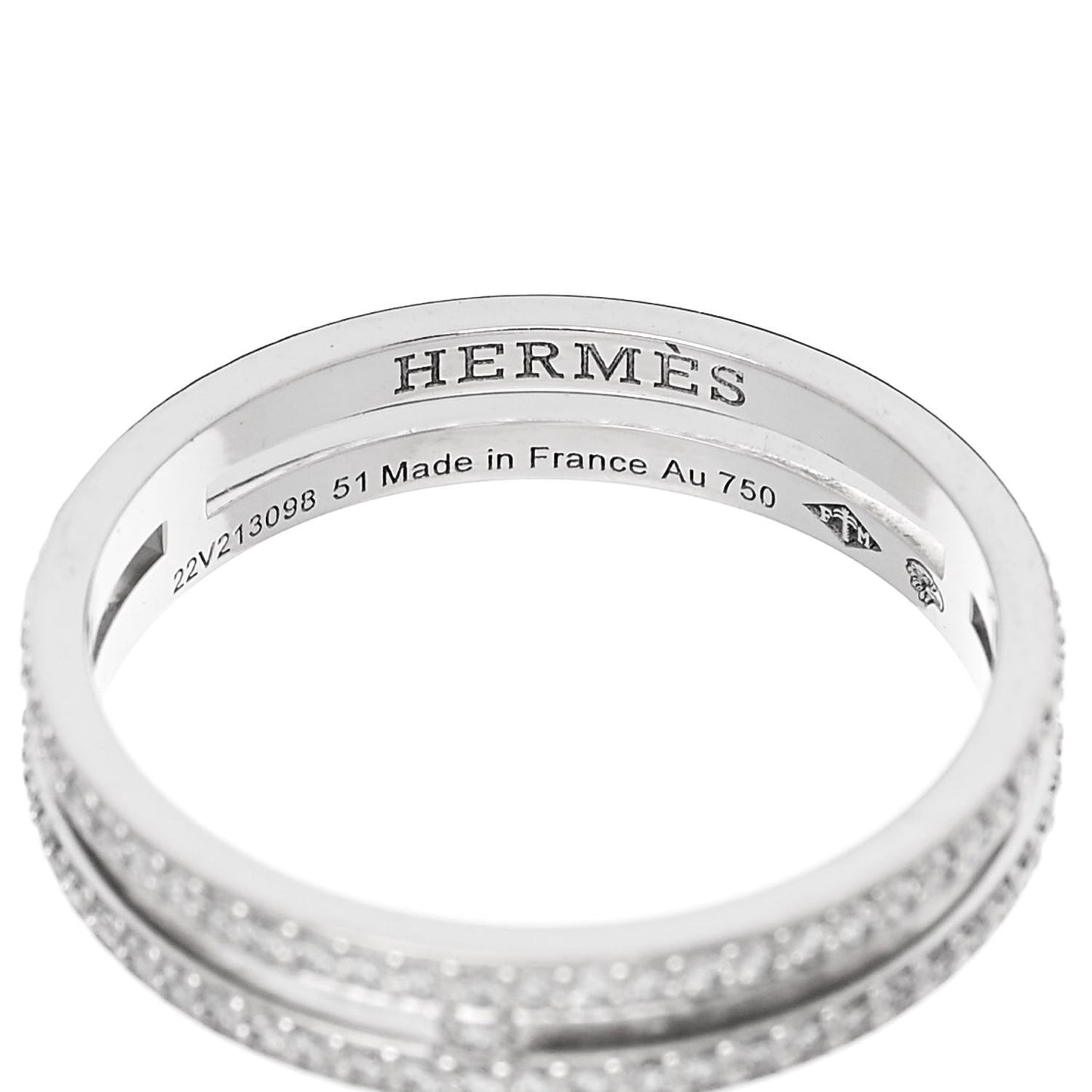 18K White Gold Diamond Ariane Wedding Band Ring 51 5.75