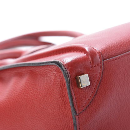 Celine Drummed Calfskin Micro Luggage Coquelicot 11 of 21