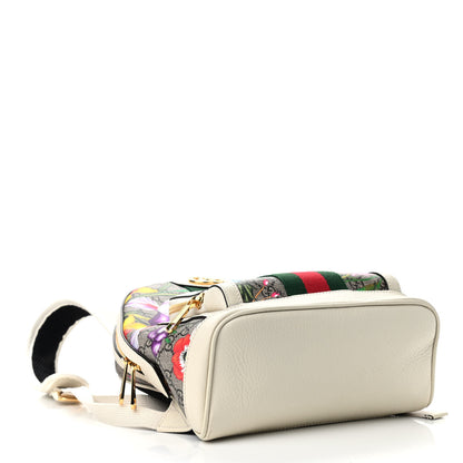 Gucci GG Supreme Monogram Flora Web Small Ophidia Day Backpack White 4 of 12