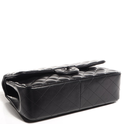 Chanel Lambskin Quilted Jumbo Double Flap So Black 4 of 9
