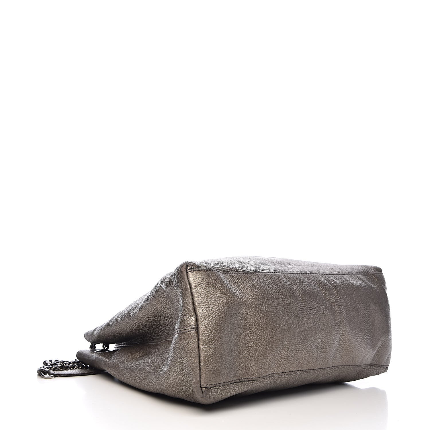 Gucci Metallic Pebbled Calfskin Large Soho Chain Shoulder Bag Sasso 4 of 16
