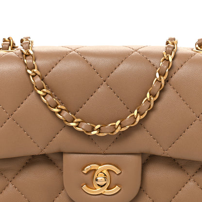 Chanel Lambskin Quilted Mini Heart Charms Flap Beige 8 of 10