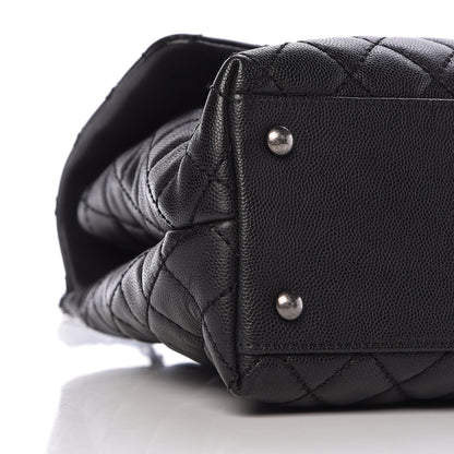 Chanel Caviar Quilted Medium Coco Handle Flap Black 9 of 10