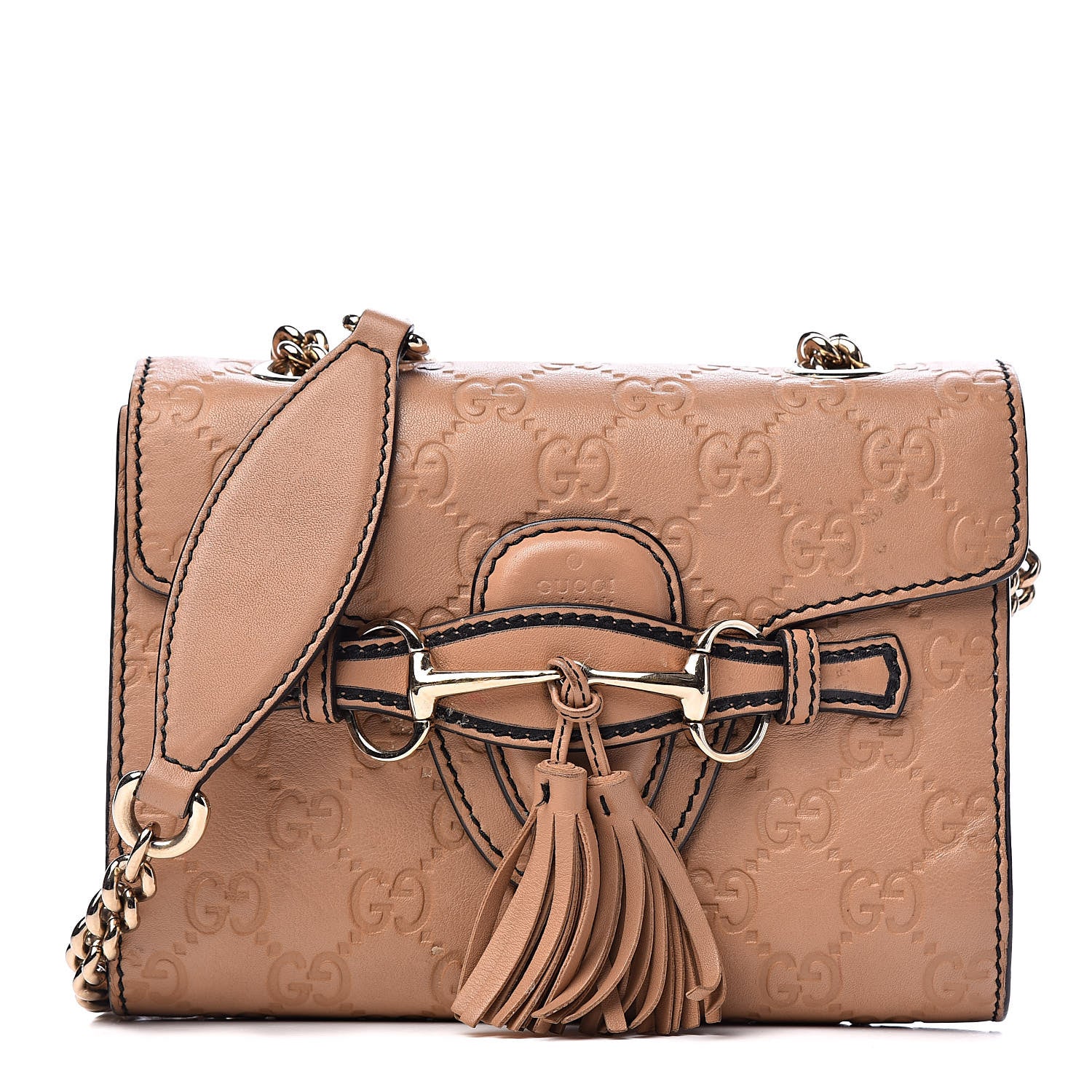 Gucci Guccissima Mini Emily Chain Shoulder Bag Camelia 1 of 13