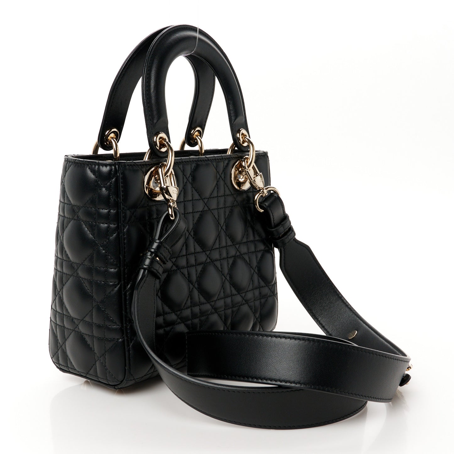 Lambskin Cannage Small My ABCDior Lady Dior Black