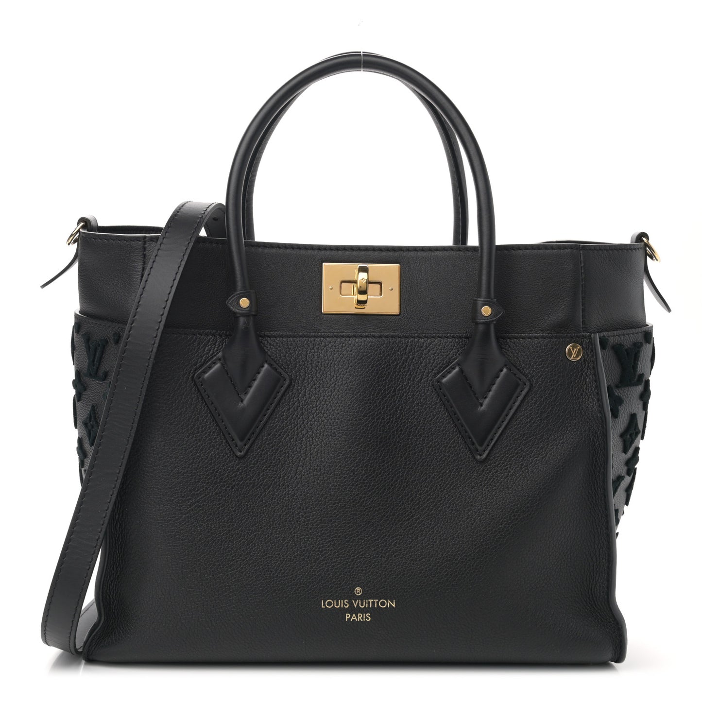 Calfskin Monogram Tufting On My Side Black