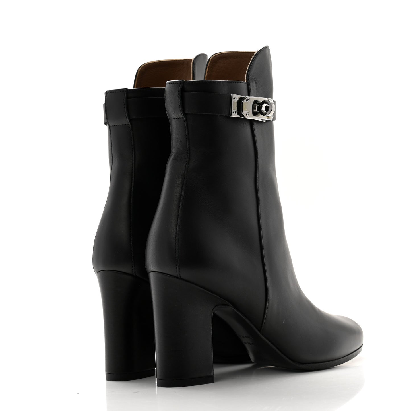 Calfskin Joueuse Ankle Boots 35.5 Black