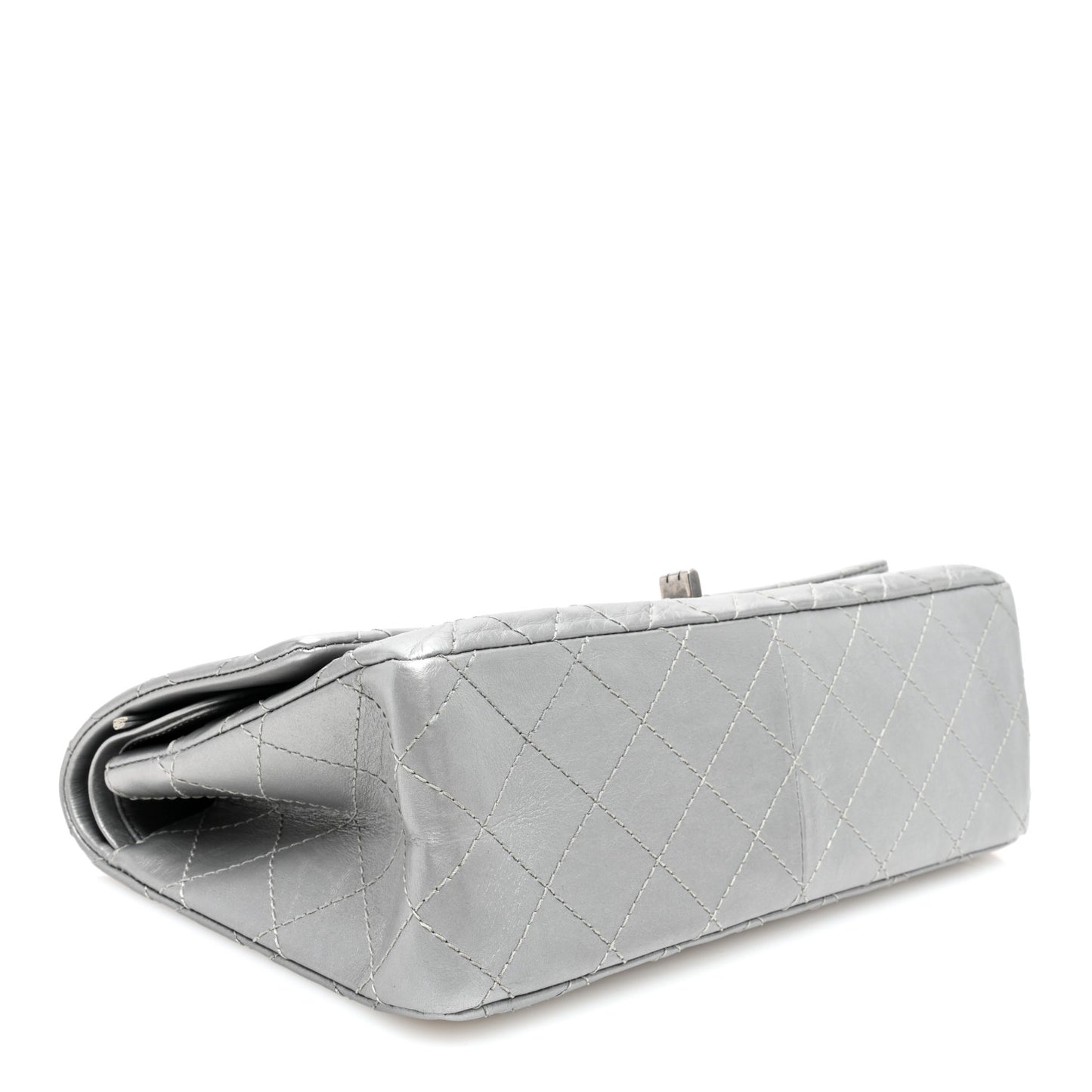 Metallic Aged Calfskin Quilted 2.55 Reissue 226 Flap Silver