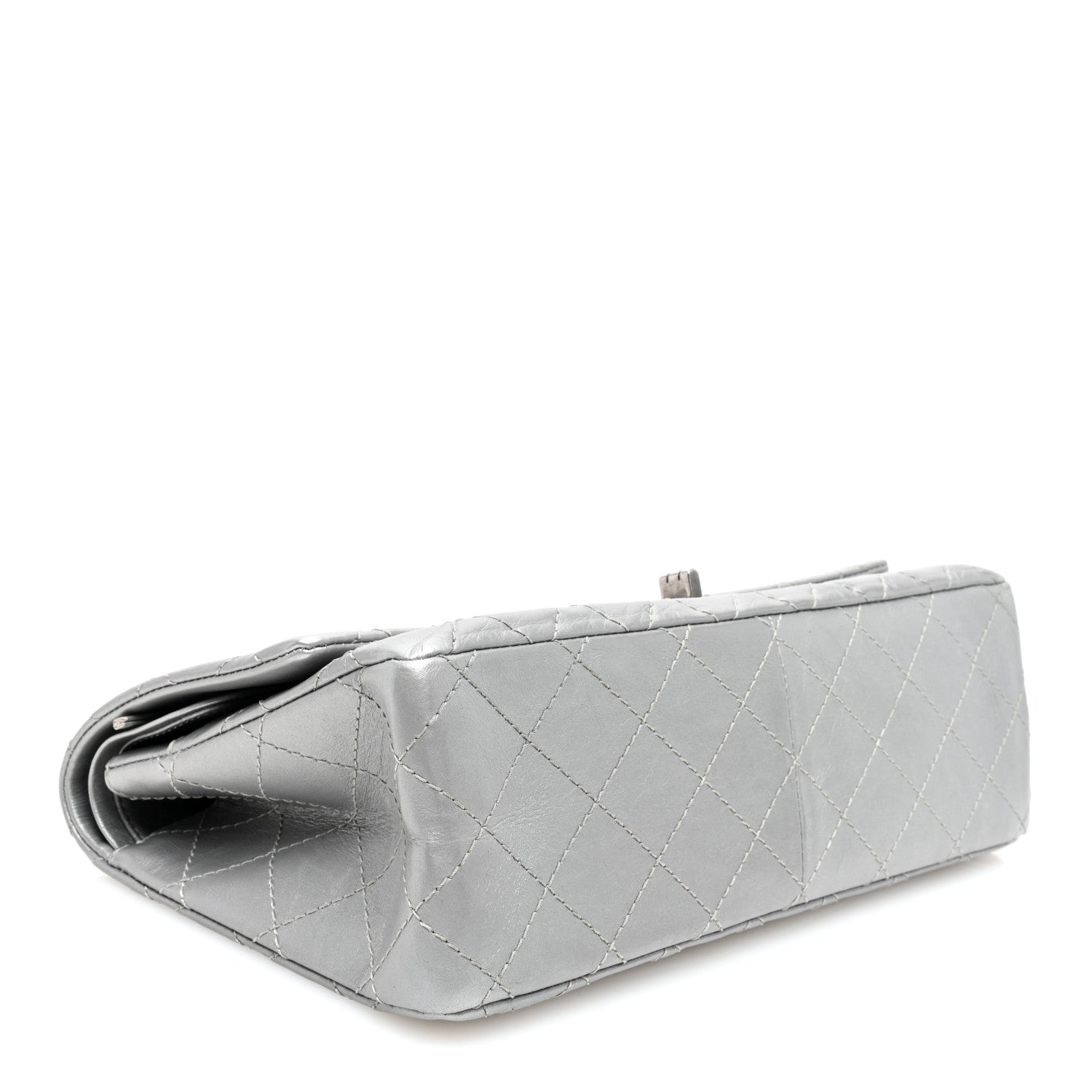 Chanel Metallic Aged Calfskin Quilted 2.55 Reissue 226 Flap Silver 4 of 10