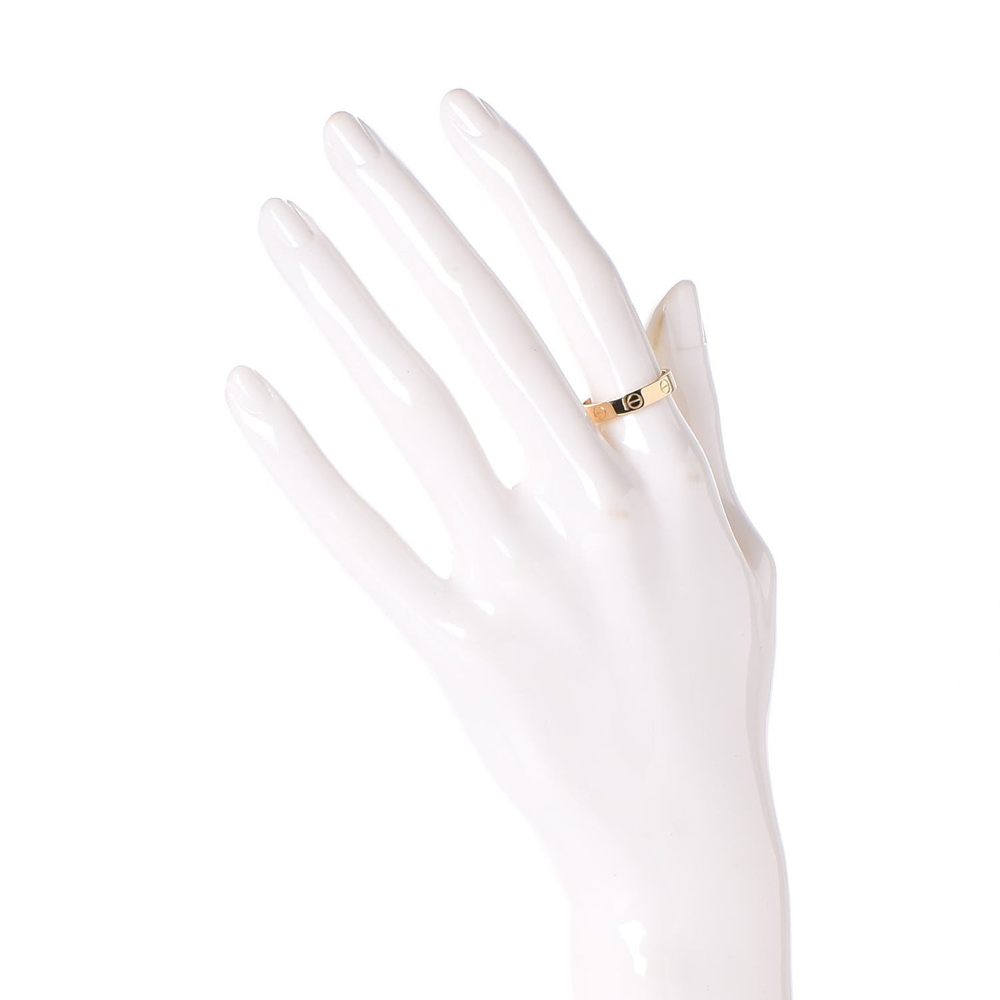 18K Yellow Gold 3.5mm LOVE Wedding Band Ring 53 6.25