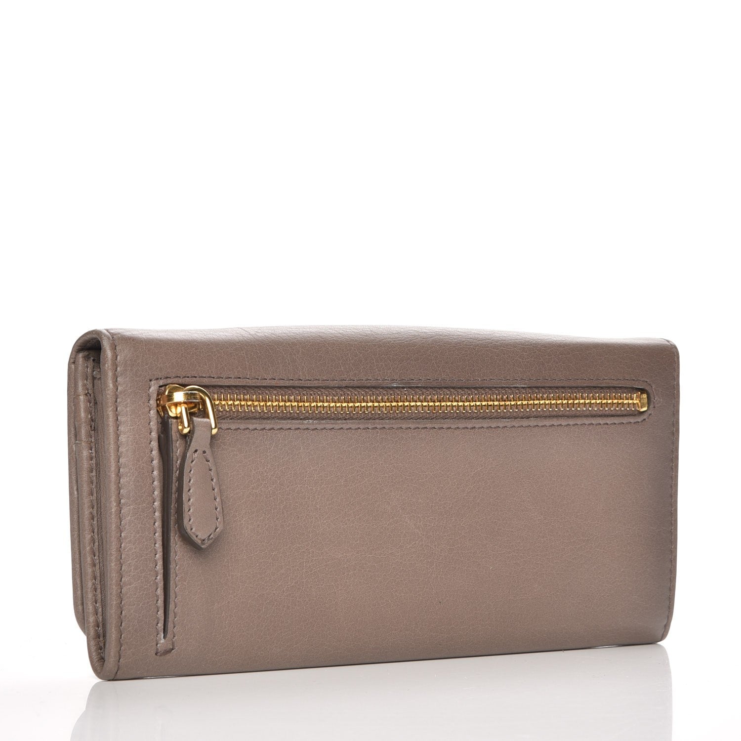 Prada Vitello Continental Flap Wallet Argilla 3 of 9