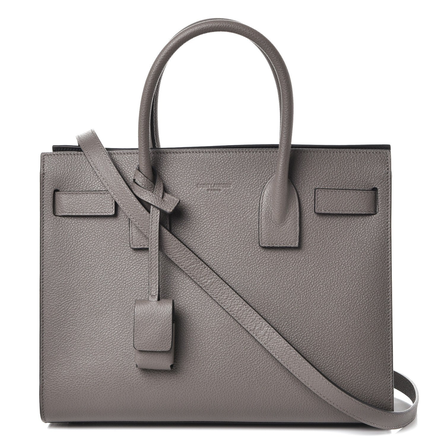 Saint Laurent Grained Calfskin Baby Sac De Jour Grey 1 of 9