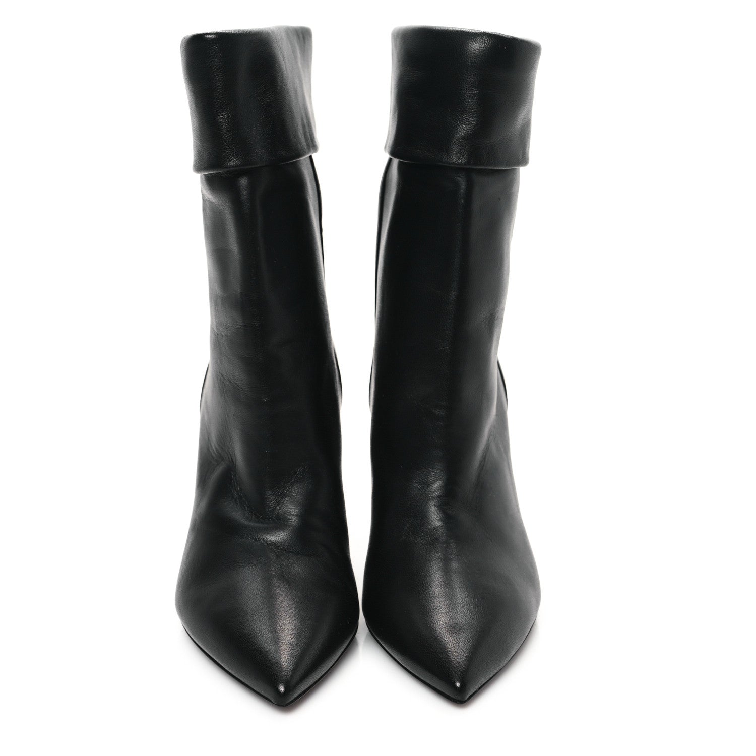 Saint Laurent Calfskin Liz 85 Wedge Booties 36.5 Black 2 of 8