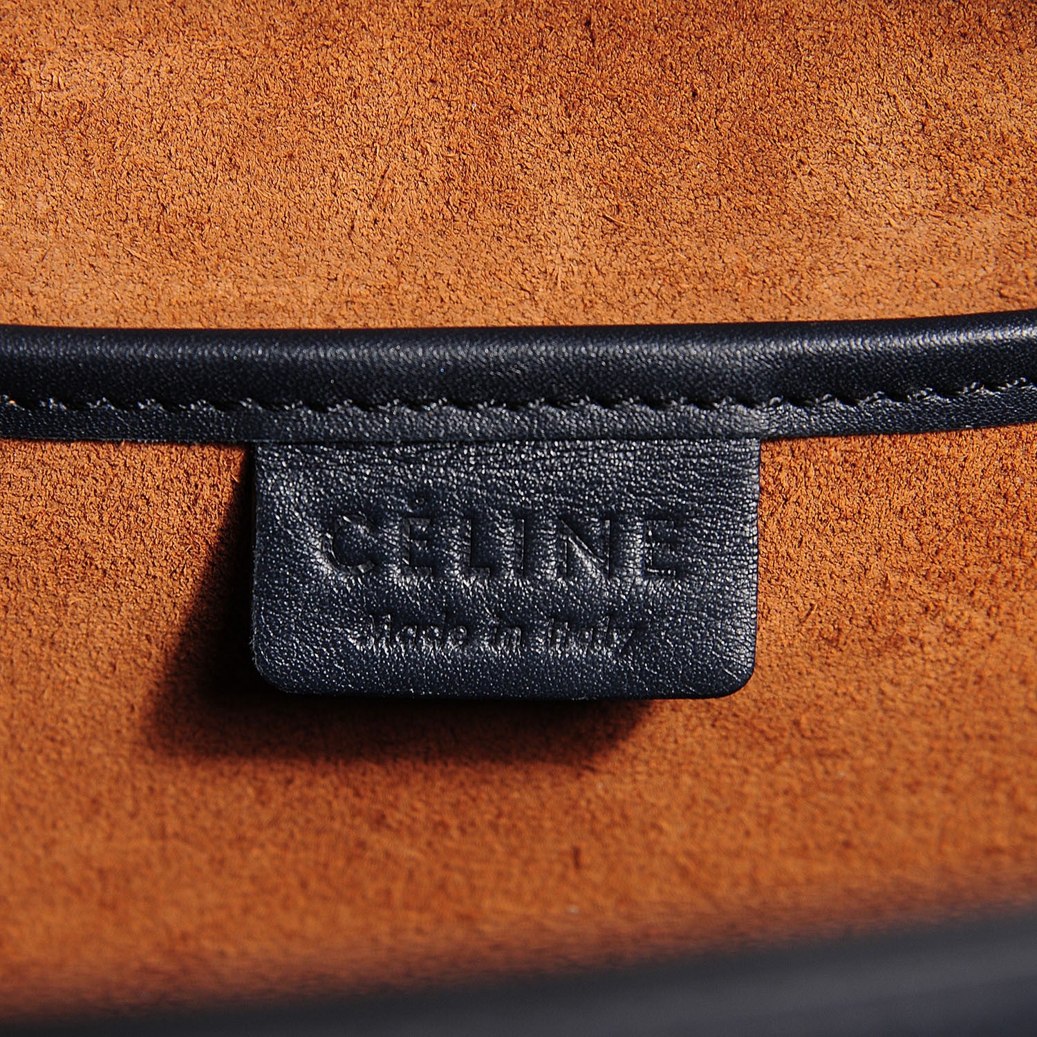 Celine Drummed Calfskin Nano Tri-Color Luggage Bright Orange 6 of 8