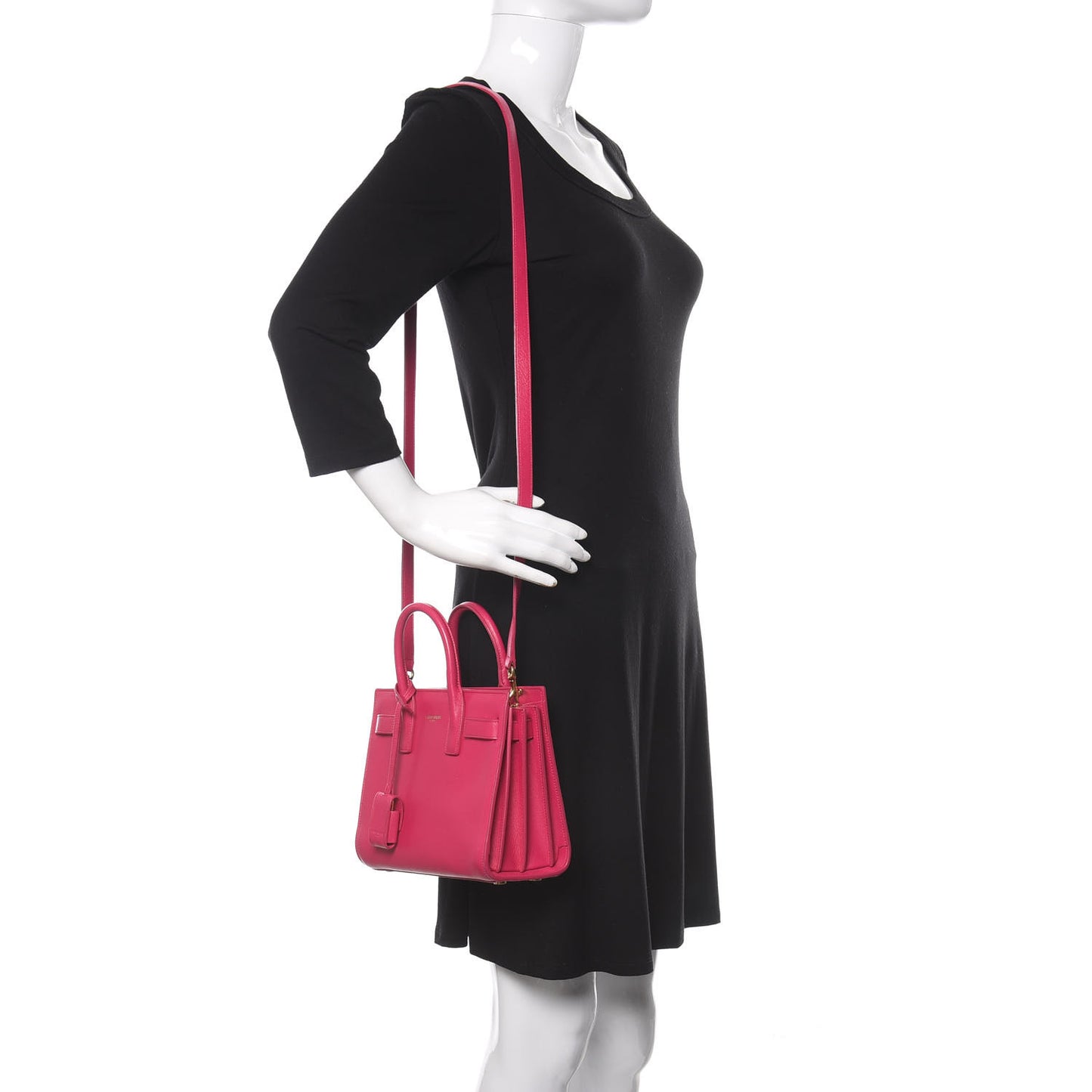 Calfskin Nano Sac De Jour Bubblegum
