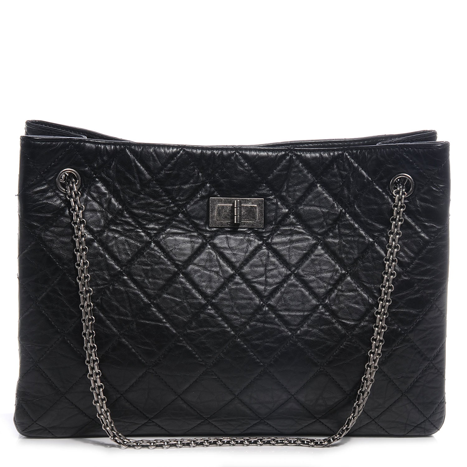 Chanel Aged Calfskin Reissue 2.55 Tote Black 1 of 7