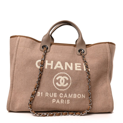 Chanel Canvas Medium Deauville Tote Ecru 1 of 9