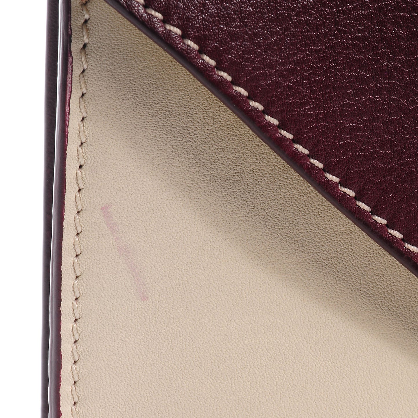 Calfskin Envelope Shoulder Bag Burgundy