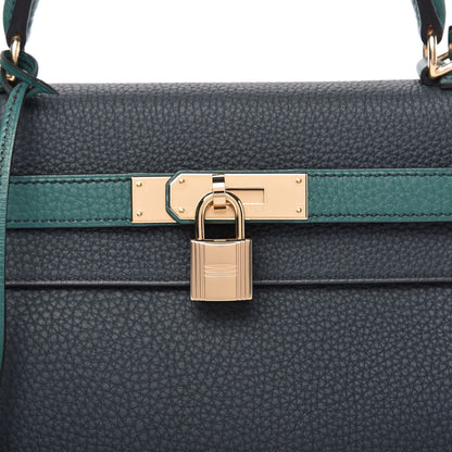 Hermes Togo Horseshoe Kelly Retourne 28 Vert Cypress Malachite 11 of 12