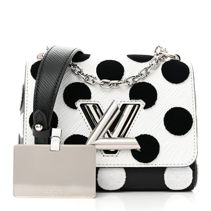 Louis Vuitton Epi Polka Dots Twist Shoulder Bag PM White Black 3 of 10