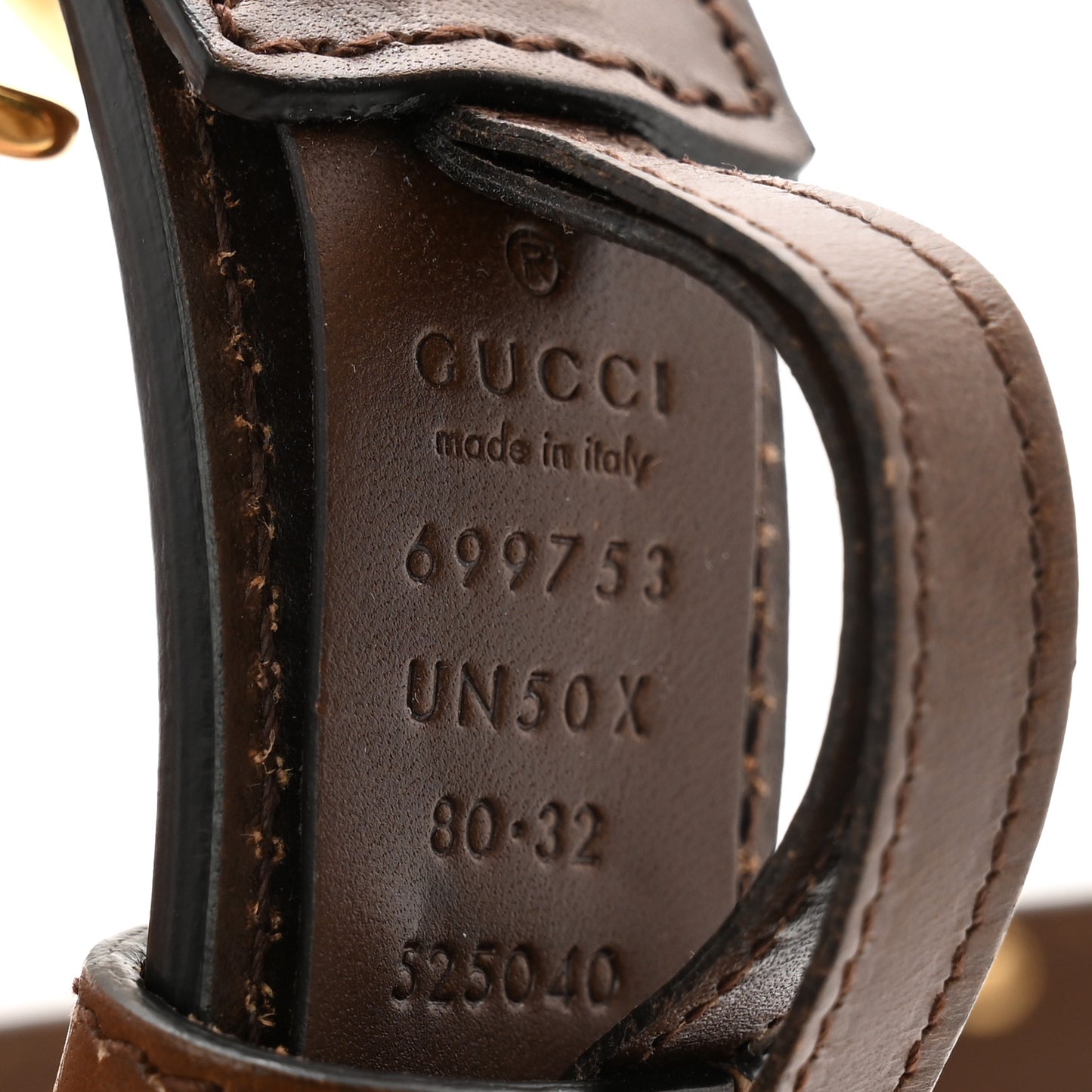 Faded Calfskin Grommet Double G Belt 80 32 Cuir