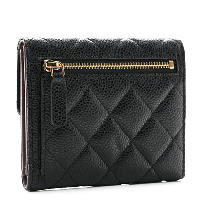 Chanel Caviar Quilted Compact Flap Wallet Black 3 of 8