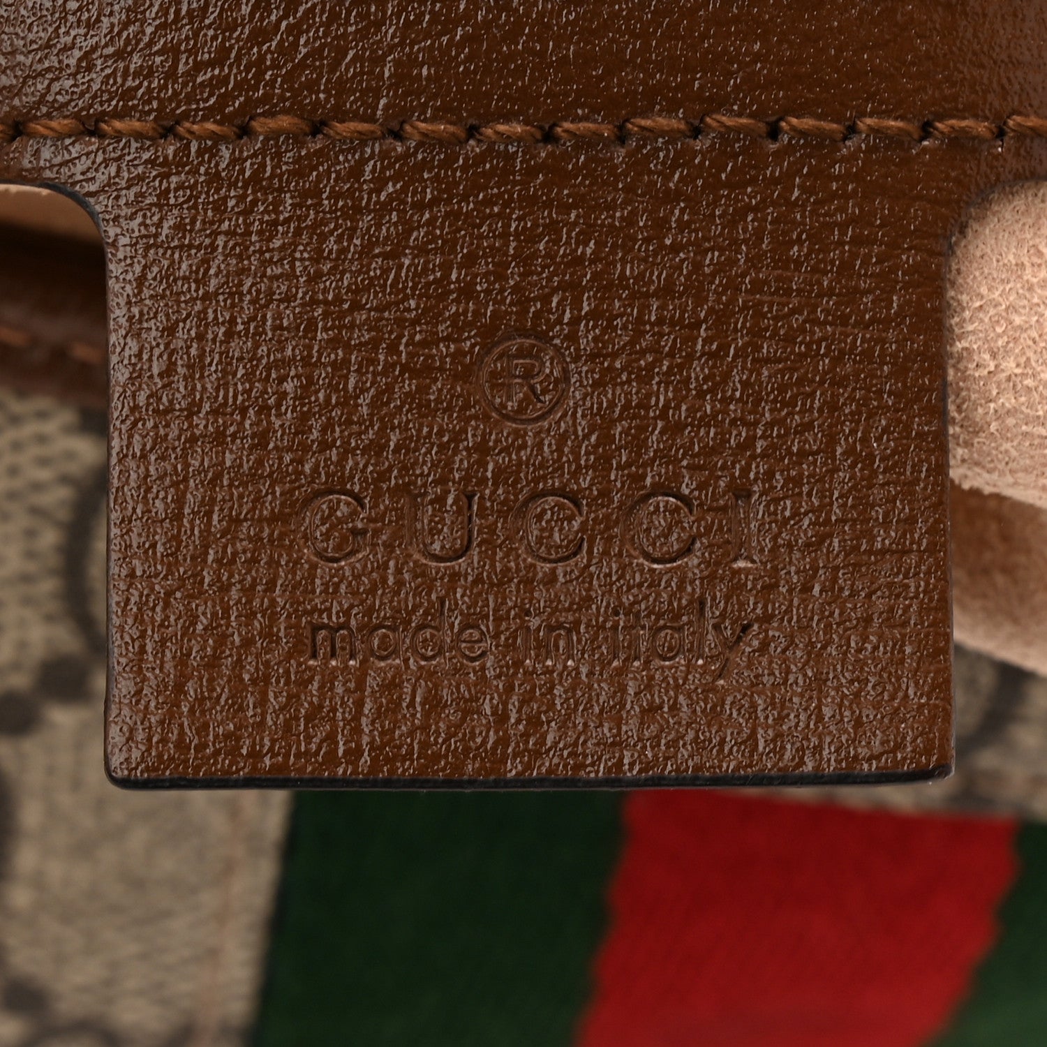 Gucci GG Supreme Monogram Azalea Calfskin Web Small Jackie 1961 Hobo Beige Ebony Brown Sugar 11 of 14