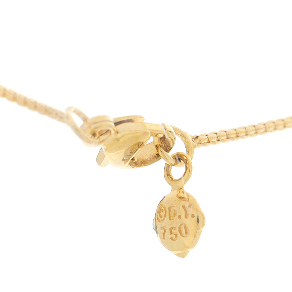 18K Yellow Gold Diamond Pave Extra-Small Belmont Pendant Necklace