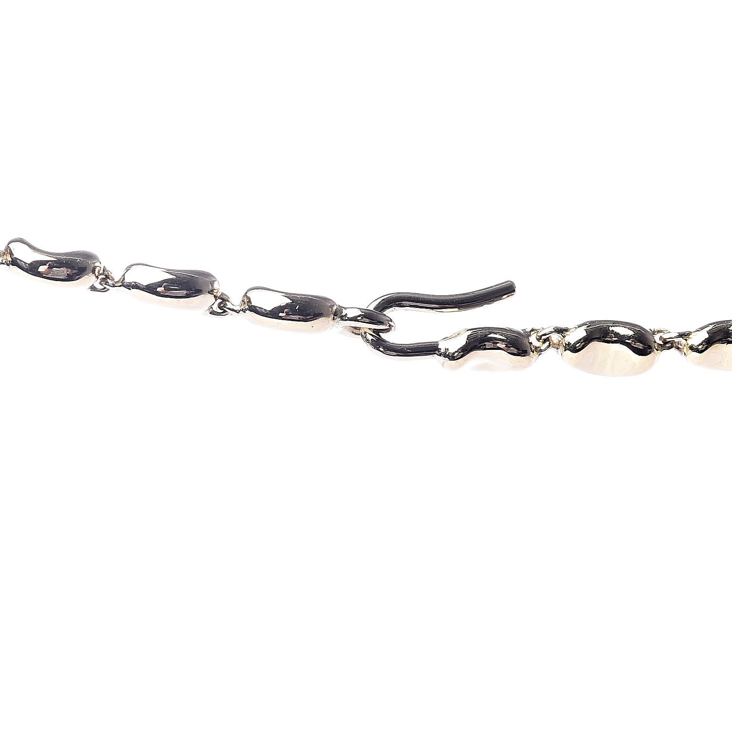 Tiffany 18K Yellow Gold Mini Elsa Peretti Bean Link Necklace 4 of 5
