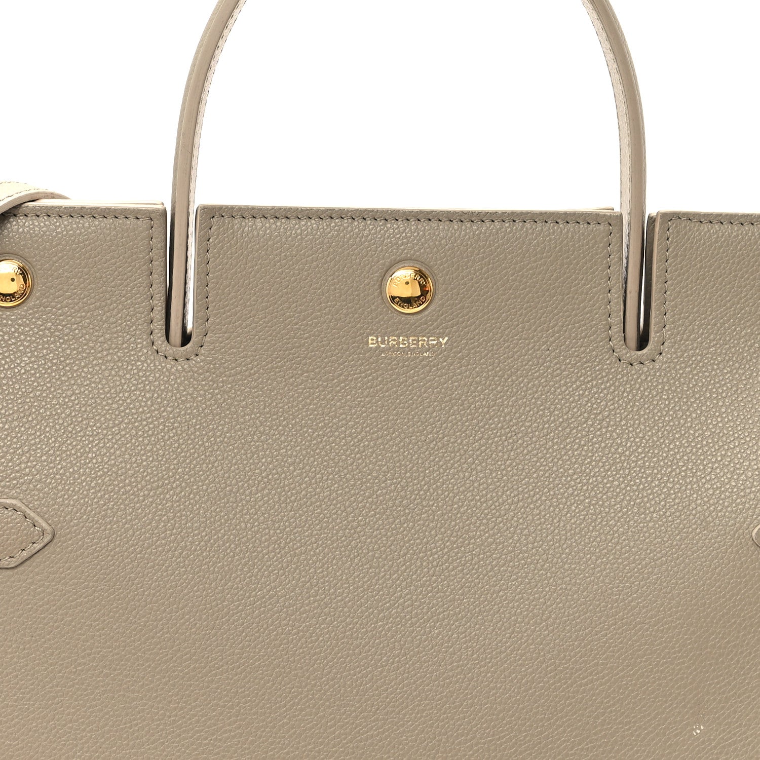 Burberry Grainy Calfskin Medium Title Bag Honey 7 of 10