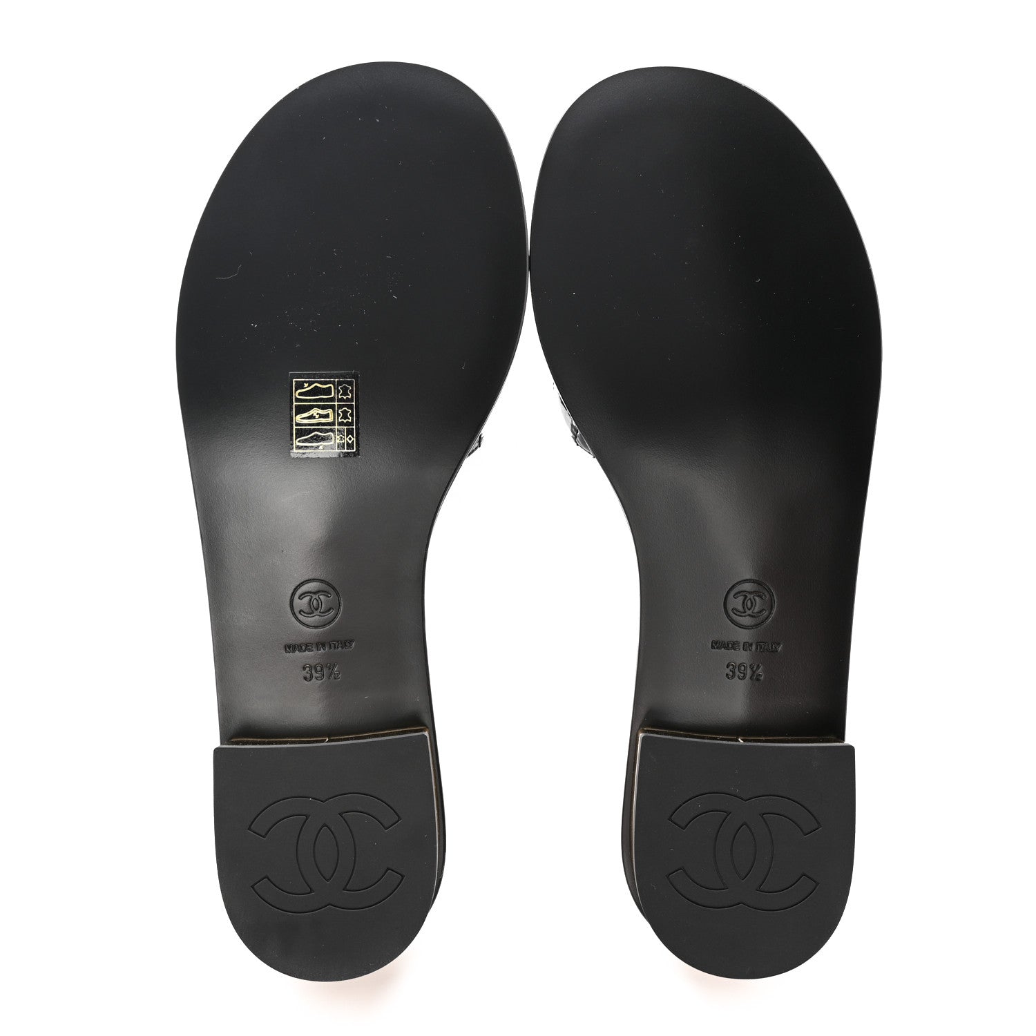 Chanel Patent Calfskin CC Mules 39.5 Black 4 of 8