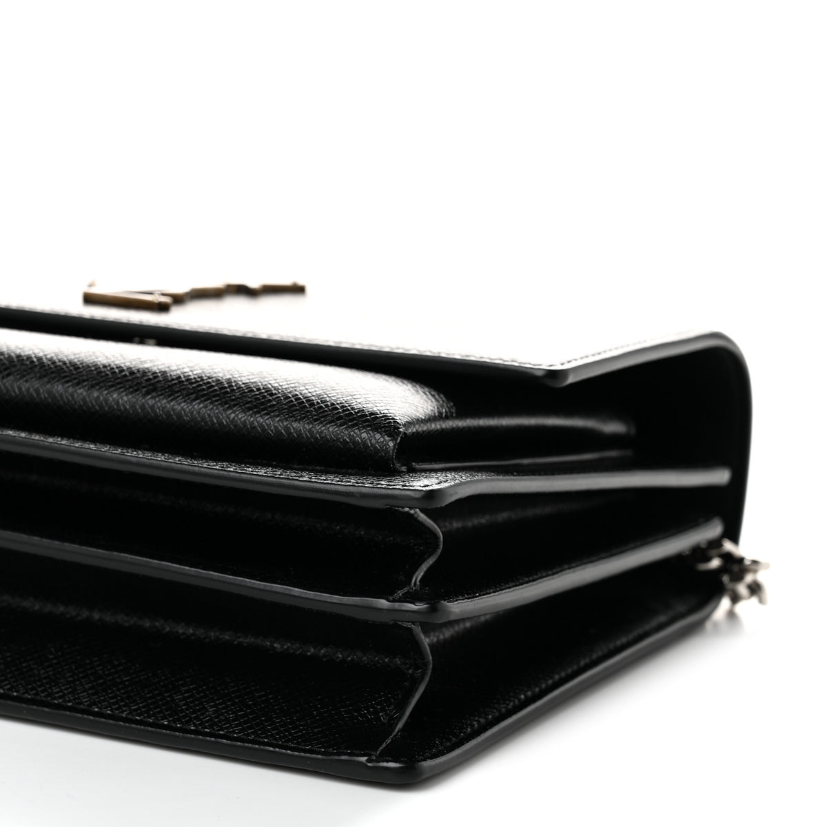 Saint Laurent Coated Bark Calfskin Medium Monogram Sunset Black 9 of 10