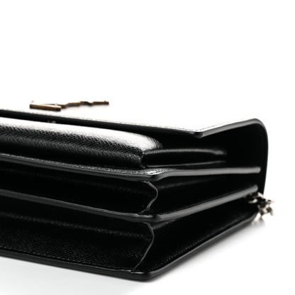 Saint Laurent Coated Bark Calfskin Medium Monogram Sunset Black 9 of 10