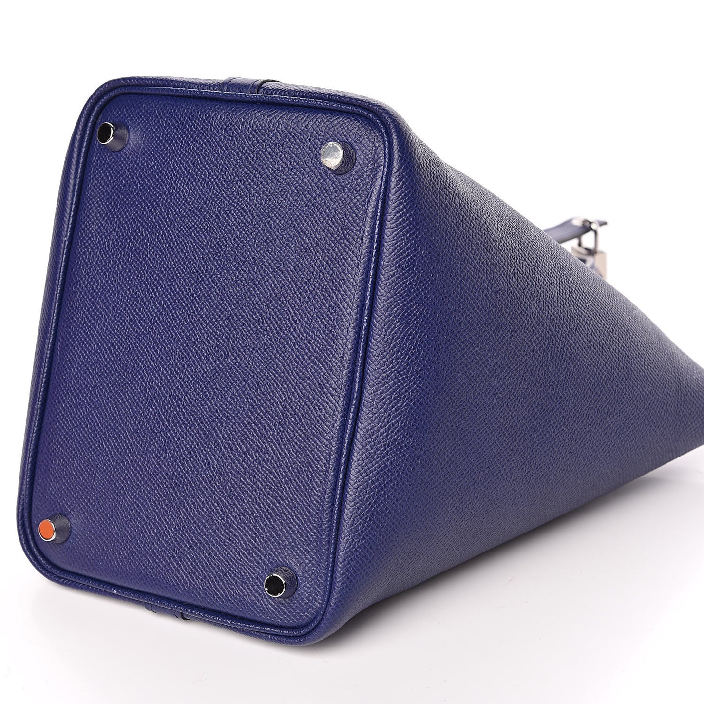 Epsom Tressage De Cuir Picotin Lock 18 PM Bleu Encre Brique Black