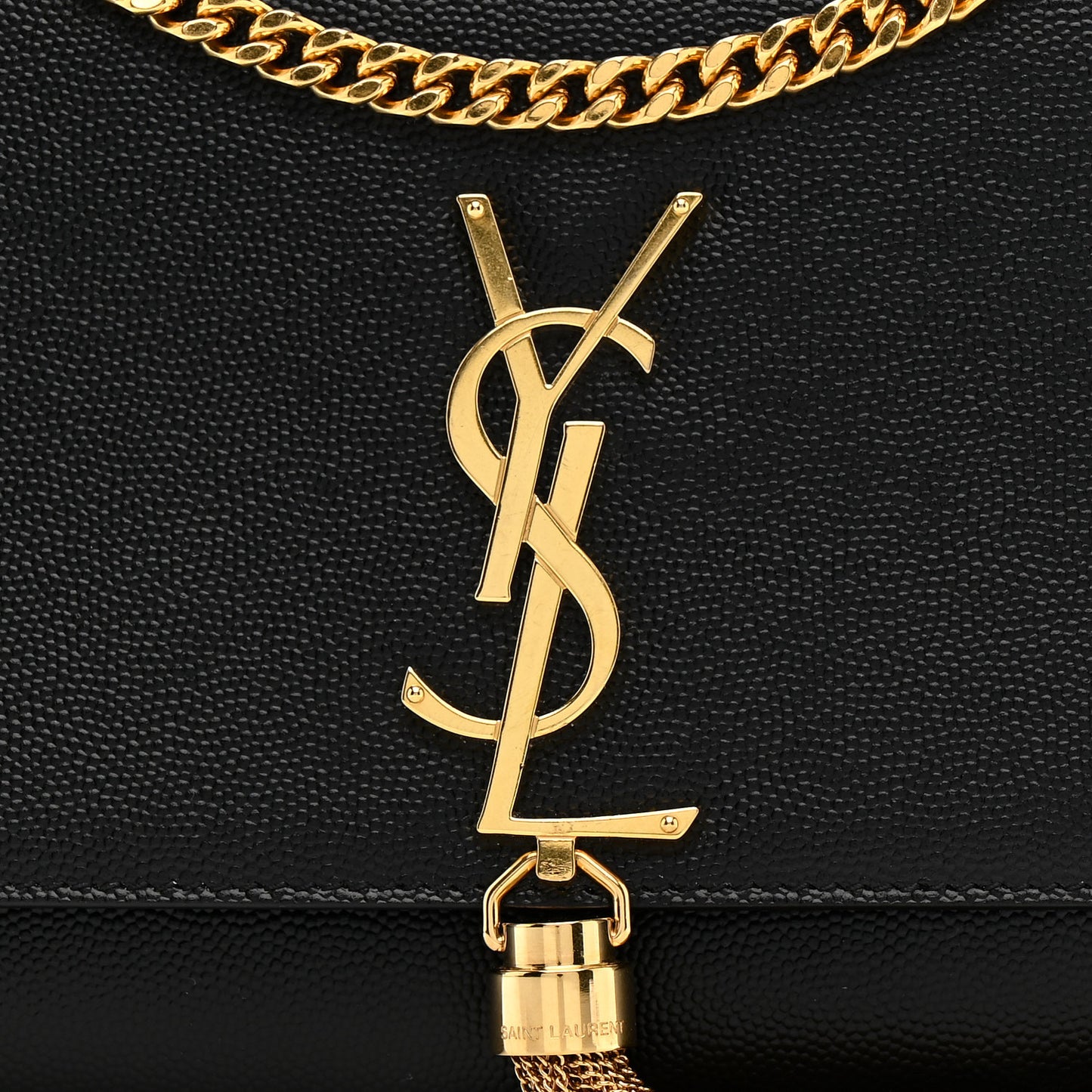 Grain De Poudre Medium Classic Monogram Kate Tassel Satchel Black