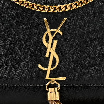 Saint Laurent Grain De Poudre Medium Classic Monogram Kate Tassel Satchel Black 8 of 13